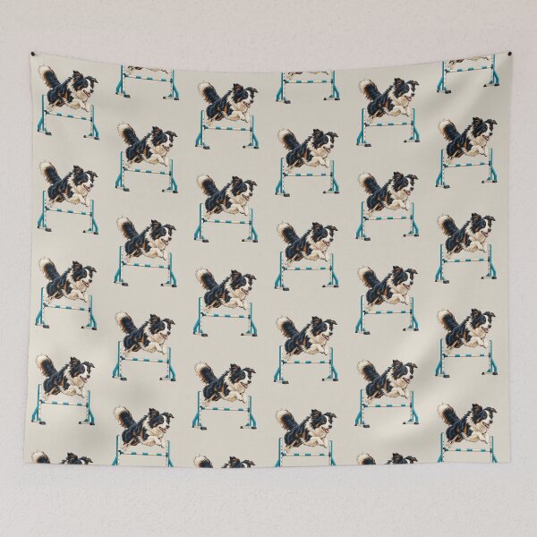 Item preview, Border Collie Agility Jump – Dog Sports Illustration designed and sold by astersgraphics.