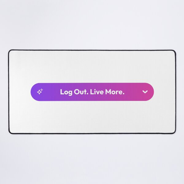 Item preview, Digital Detox – Log Out Live More Modern Button designed and sold by AnnSign.