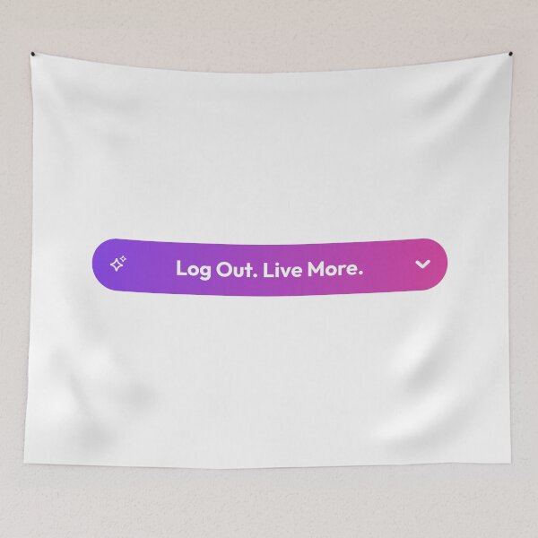Item preview, Digital Detox – Log Out Live More Modern Button designed and sold by AnnSign.