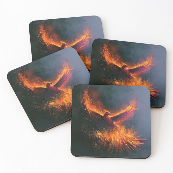 Item preview, A magnificent Phoenix rising from blazing volcanic flames, Fantasy & Mythological Creatures designed and sold by CDC40.