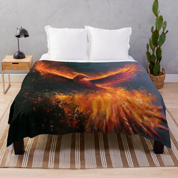 Item preview, A magnificent Phoenix rising from blazing volcanic flames, Fantasy & Mythological Creatures designed and sold by CDC40.