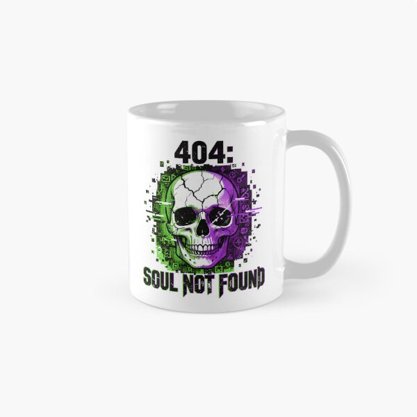 Item preview, Halloween 404: Soul Not Found | Cyberpunk Cracked Skull  designed and sold by RedInkLab.
