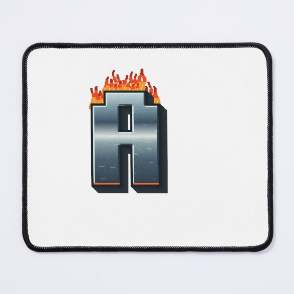 Item preview, Flaming Steel Letter A — Pixel Art Initial designed and sold by uncoXab.