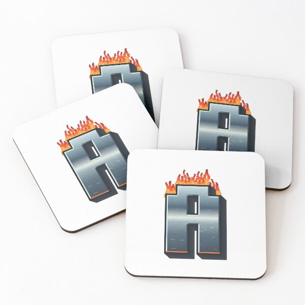 Item preview, Flaming Steel Letter A — Pixel Art Initial designed and sold by uncoXab.