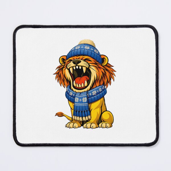 Item preview, Christmas Roaring Lion Winter Beanie and Scarf designed and sold by ROARSOME DESiGNS.