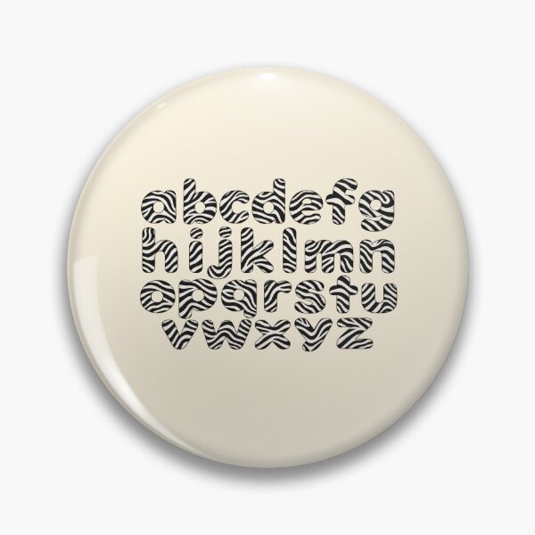 Item preview, Lowercase Zebra Alphabet a–z – Animal Print Letters PNG designed and sold by annenambiro.