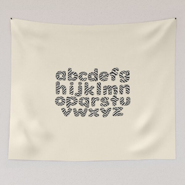 Item preview, Lowercase Zebra Alphabet a–z – Animal Print Letters PNG designed and sold by annenambiro.