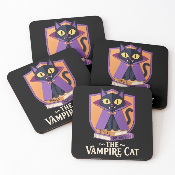 Item preview, The Vampire Cat: Papercraft Black Cat Crest with Spells & Potions Books designed and sold by CuteKats.