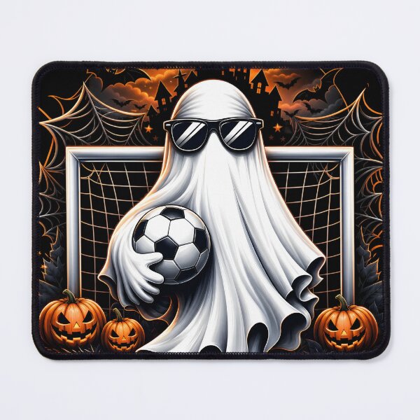 Item preview, Spooky Soccer Ghost with Ball – Halloween Soccer Design designed and sold by PolgaCraft.