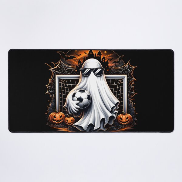 Item preview, Spooky Soccer Ghost with Ball – Halloween Soccer Design designed and sold by PolgaCraft.