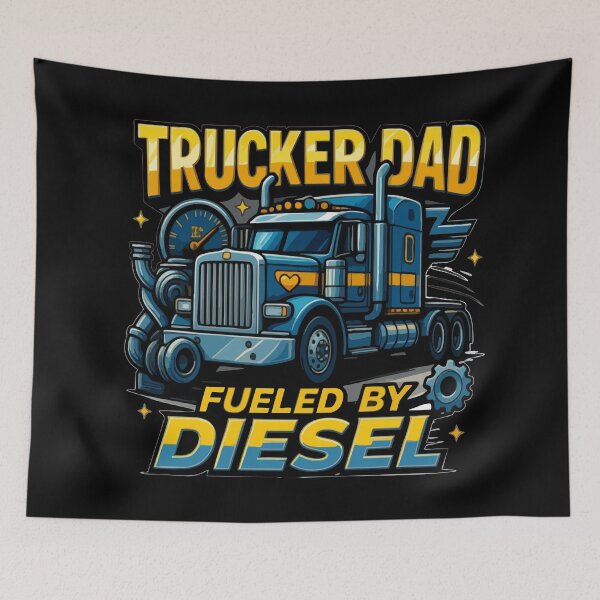 Item preview, Trucker Dad Fueled By Diesel Big Rig Driver designed and sold by YASSINE HZ.