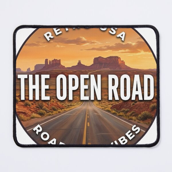 Item preview, Retro Road Trip Open Road Round Badge Sticker designed and sold by DetourDgn.