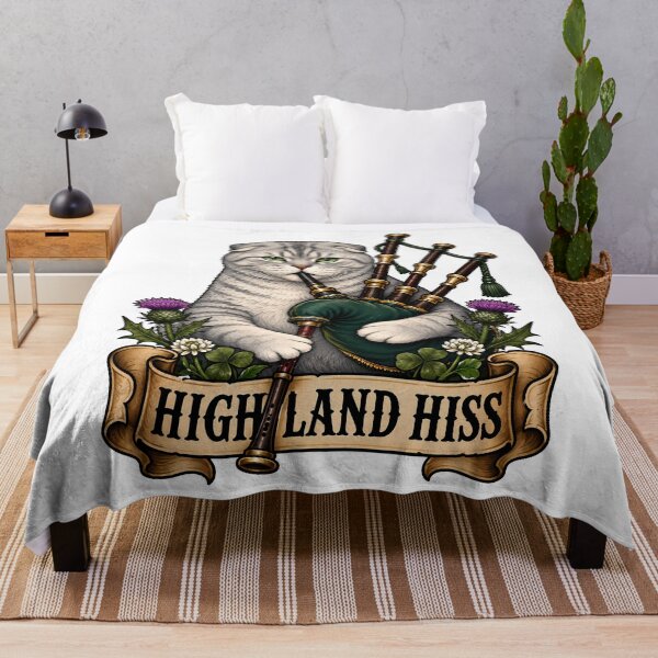 Item preview, Highland Hiss Cat Bagpipes Scottish Music designed and sold by Old's Cool Cat Studio.