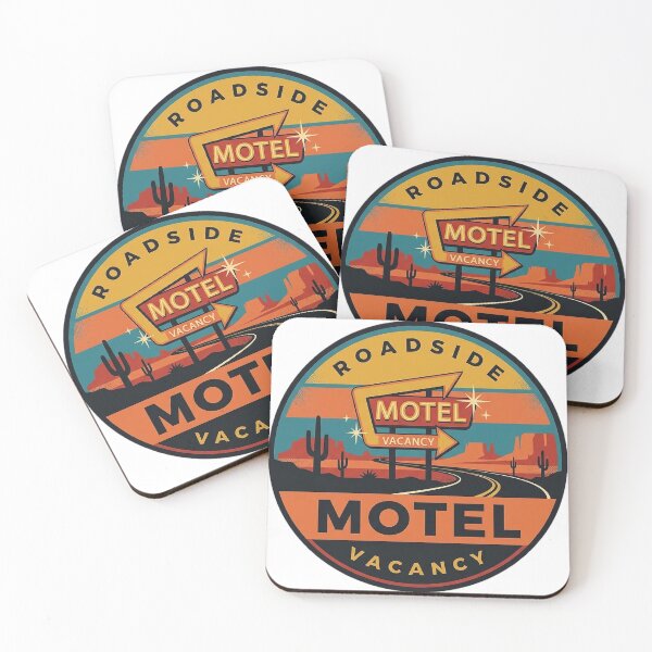 Item preview, Retro Road Trip Motel Sign Vintage Badge Sticker designed and sold by DetourDgn.