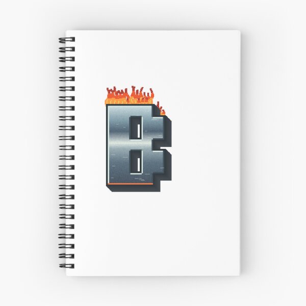 Item preview, Flaming Steel Letter B — Pixel Art Initial designed and sold by uncoXab.
