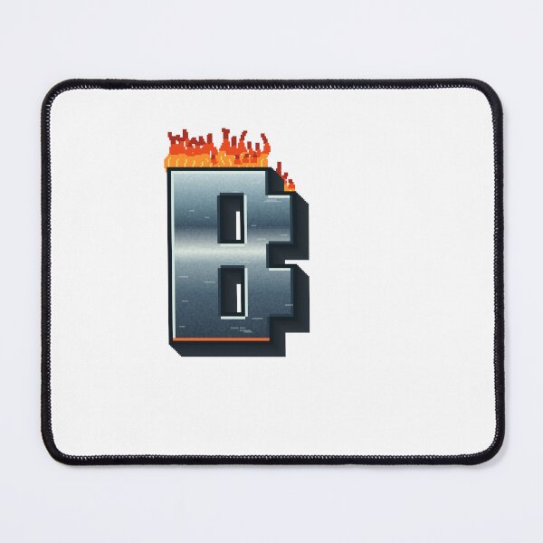 Item preview, Flaming Steel Letter B — Pixel Art Initial designed and sold by uncoXab.