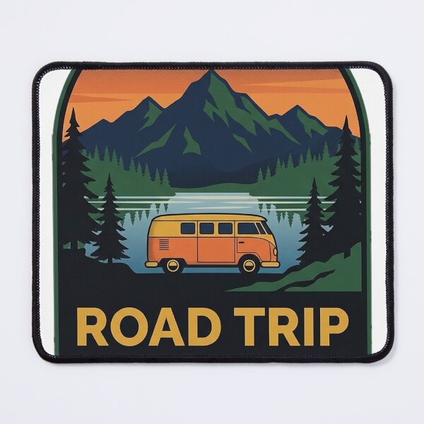 Item preview, Retro Road Trip Camper Van Vintage Badge Sticker designed and sold by DetourDgn.