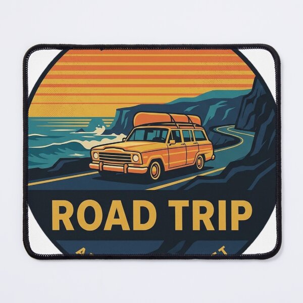 Item preview, Retro Road Trip Coastal Drive Vintage Badge Sticker designed and sold by DetourDgn.