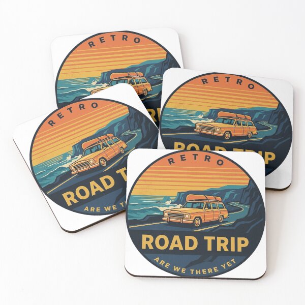 Item preview, Retro Road Trip Coastal Drive Vintage Badge Sticker designed and sold by DetourDgn.