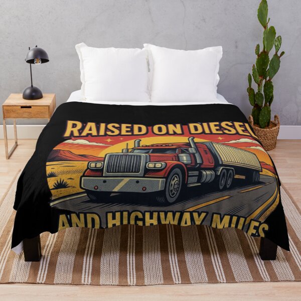 Item preview, Raised On Diesel Highway Miles Trucker Semi Truck designed and sold by YASSINE HZ.