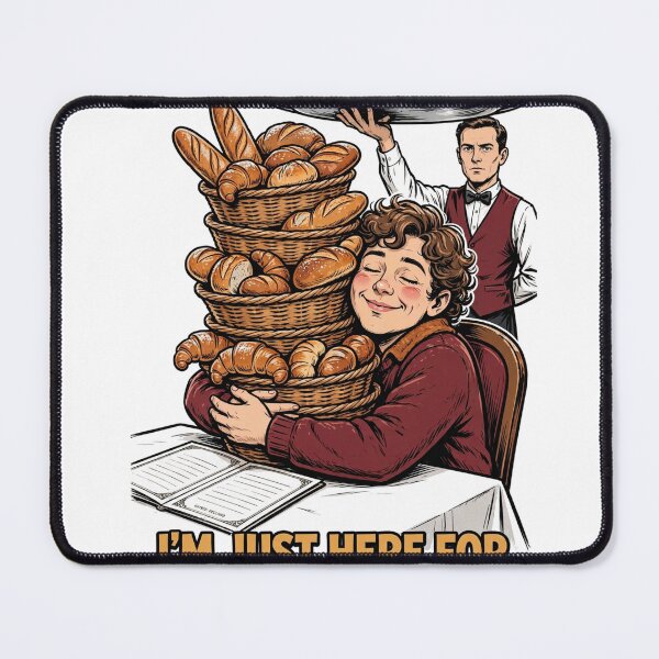 Item preview, I'm Just Here For The Free Bread Funny Millennial Shirt designed and sold by Hearth & Hue.