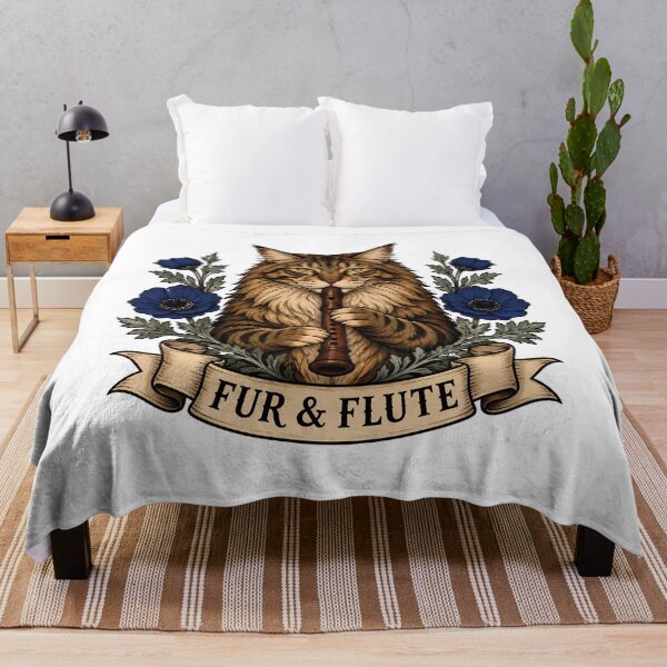 Item preview, Fur And Flute Cat Woodwind Music designed and sold by Old's Cool Cat Studio.