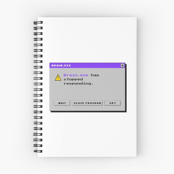 Item preview, Brain.exe Has Stopped Responding – Funny Retro Computer Error Y2K Overthinking Humor designed and sold by Draft Lab..