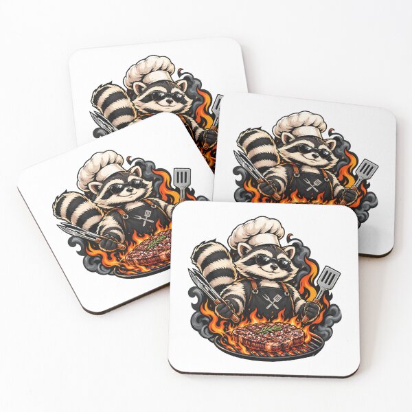 Item preview, The Ultimate BBQ Raccoon Grill Master designed and sold by FancyCatShop.