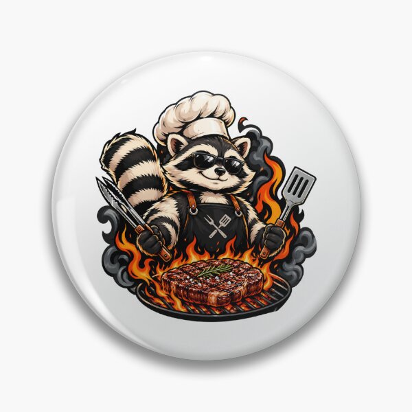 Item preview, The Ultimate BBQ Raccoon Grill Master designed and sold by FancyCatShop.