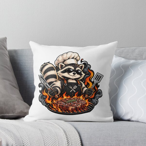 Item preview, The Ultimate BBQ Raccoon Grill Master designed and sold by FancyCatShop.