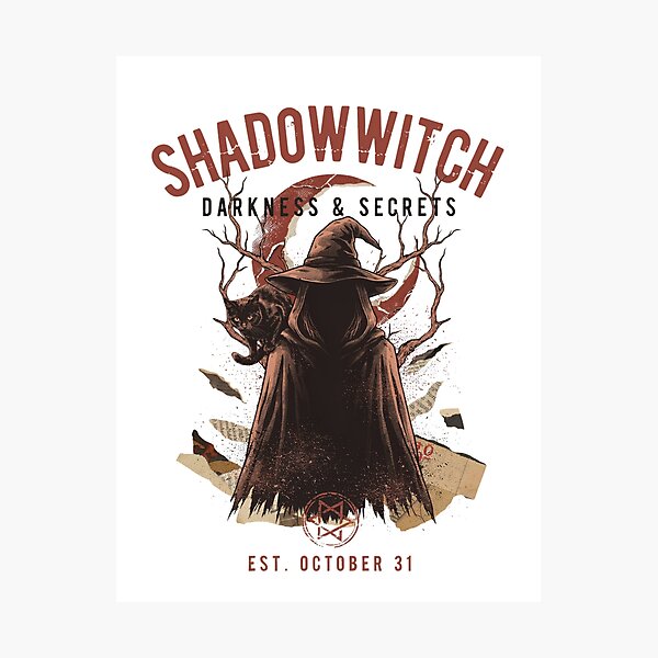 Item preview, Shadowwitch Halloween Design – Hooded Witch Darkness & Secrets Graphic Tee v13 designed and sold by DarylWelsh2024.