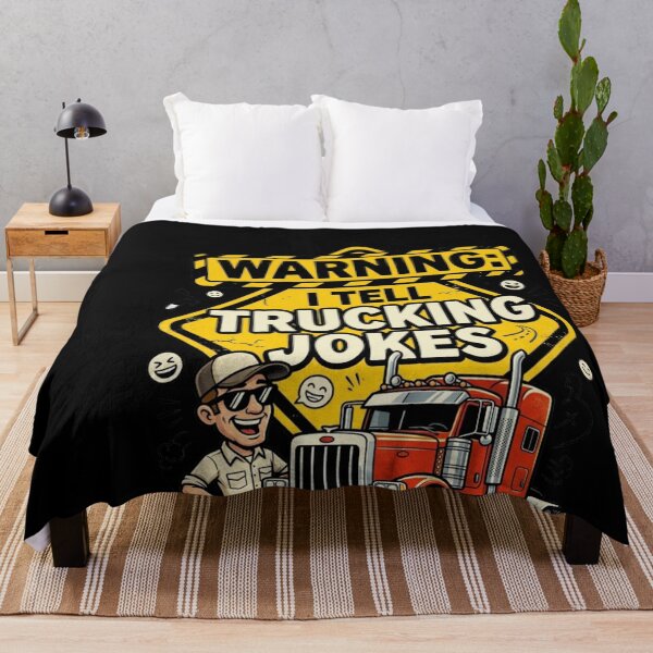 Item preview, Warning I Tell Trucking Jokes Funny Trucker designed and sold by YASSINE HZ.