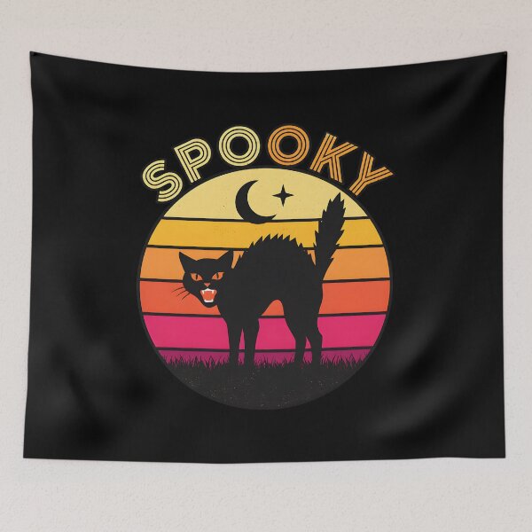 Item preview, Spooky Black Cat Retro Sunset Halloween Design designed and sold by SoyLamderma.