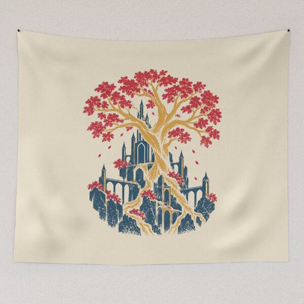 Item preview, Leyndell, Royal Capital – Elden Ring Vintage Linocut Art designed and sold by ChickenFund.
