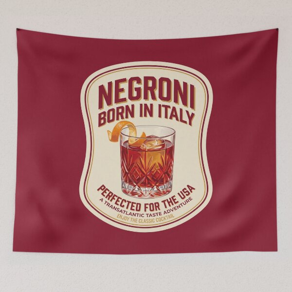 Item preview, Vintage Negroni Cocktail Poster Italian Aperitivo Home Bar Print designed and sold by Cozy-Old-Pub.