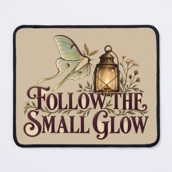 Item preview, Follow the Small Glow — Luna Moth and Lantern designed and sold by VioVibe.