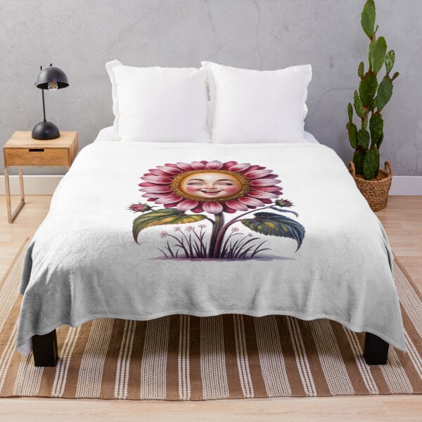Item preview, Happy Smiling Flower – Cute Pink Sunflower Face Garden Art designed and sold by jkrphoto.