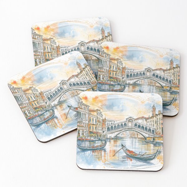Item preview, Venetian Canal Scene with Gondolas designed and sold by kolonjArt.