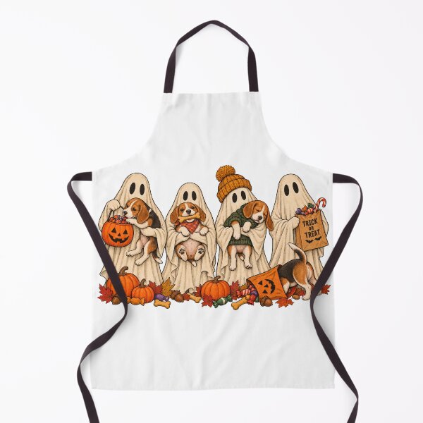 Item preview, Halloween Beagle Ghosts – Cute Trick or Treat Dogs Vintage Fall Art designed and sold by KateVil.