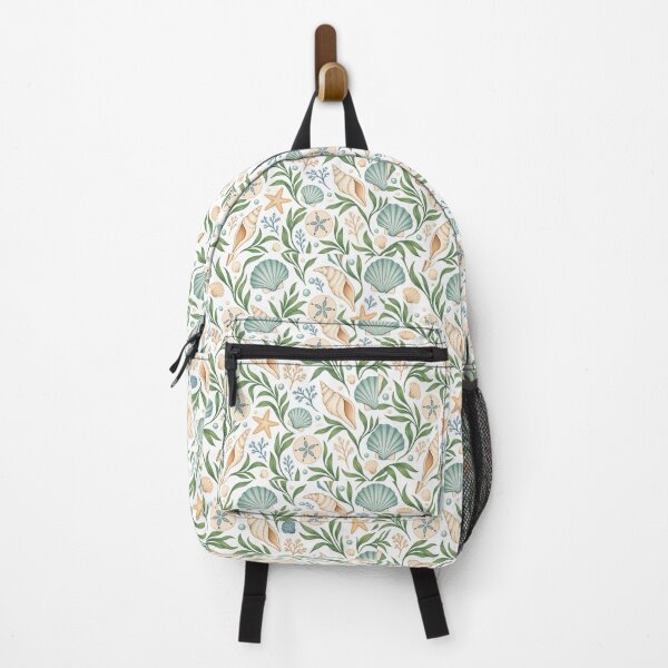 Item preview, Pastel Seashells Seaweed Pattern - Coastal Ocean Botanical designed and sold by VYBEHAUS.