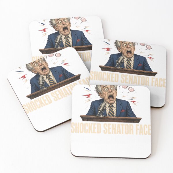 Item preview, Shocked Senator Face Funny Hearing Reaction Meme designed and sold by HappyVibration.