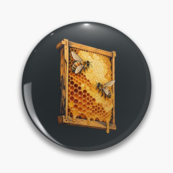 Item preview, Beekeeper Honey Harvest – Golden Honeycomb Hive Frame designed and sold by astersgraphics.