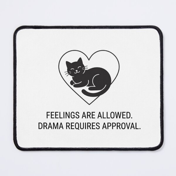 Item preview, Feelings Are Allowed - Cat Design designed and sold by RunningWhiskers.