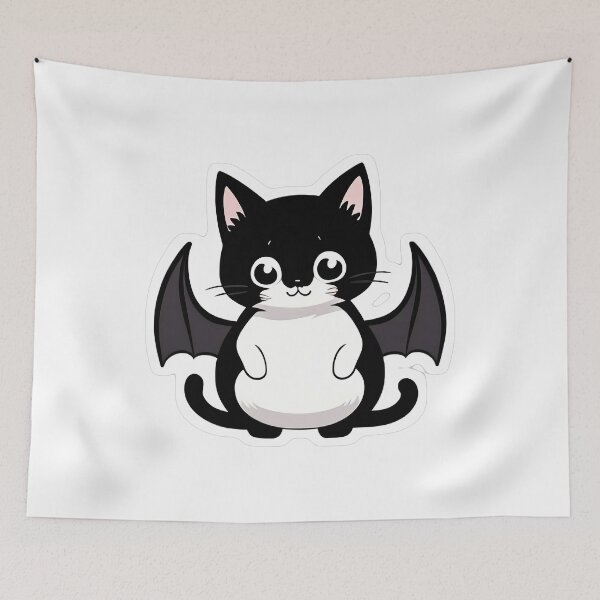 Item preview, Chubby Kitten with Tiny Bat Wings designed and sold by For-Cat Studio.