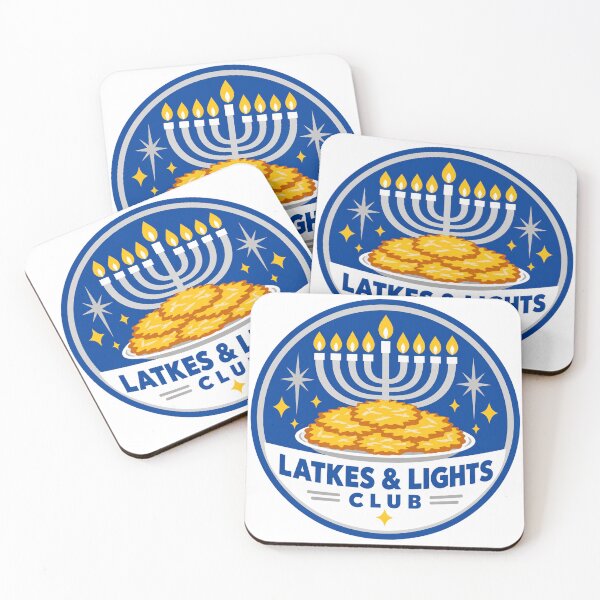 Item preview, Latkes And Lights Club Mid Century Hanukkah Menorah designed and sold by PureHeaven ⭐⭐⭐⭐⭐.