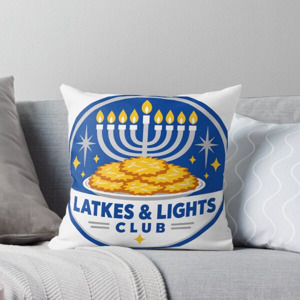Item preview, Latkes And Lights Club Mid Century Hanukkah Menorah designed and sold by PureHeaven ⭐⭐⭐⭐⭐.