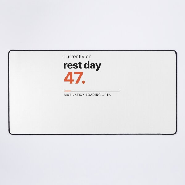 Item preview, Currently on Rest Day 47 Funny Gym Minimalist designed and sold by violetteskyart-vioart.