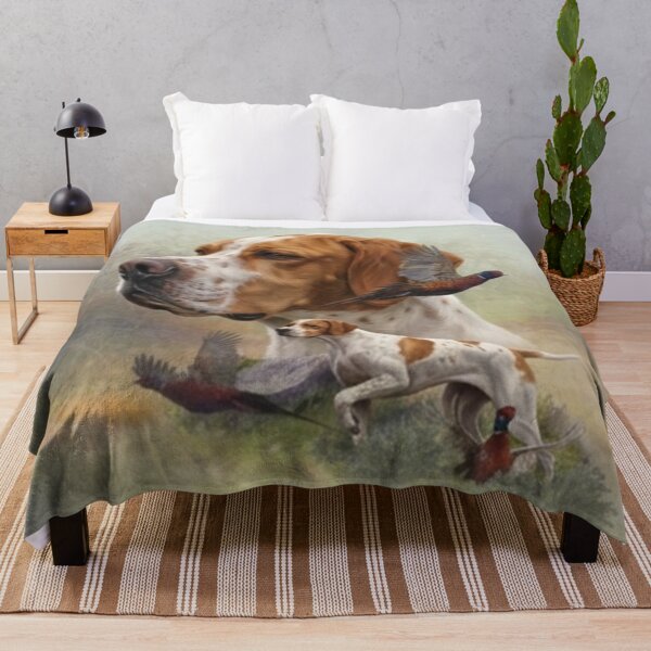Item preview, English Pointer and Pheasants – Fine Art Hunting Dog Portrait designed and sold by TammyHunterArt.