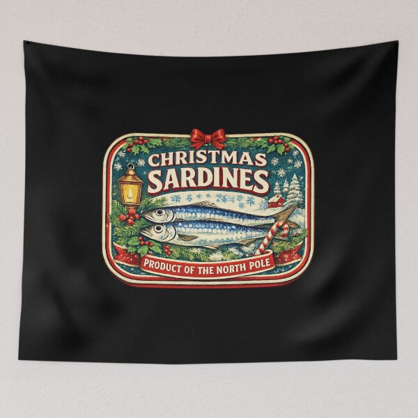 Item preview, Christmas Sardine Can Vintage Tin Label North Pole Retro Gift designed and sold by Artycom.