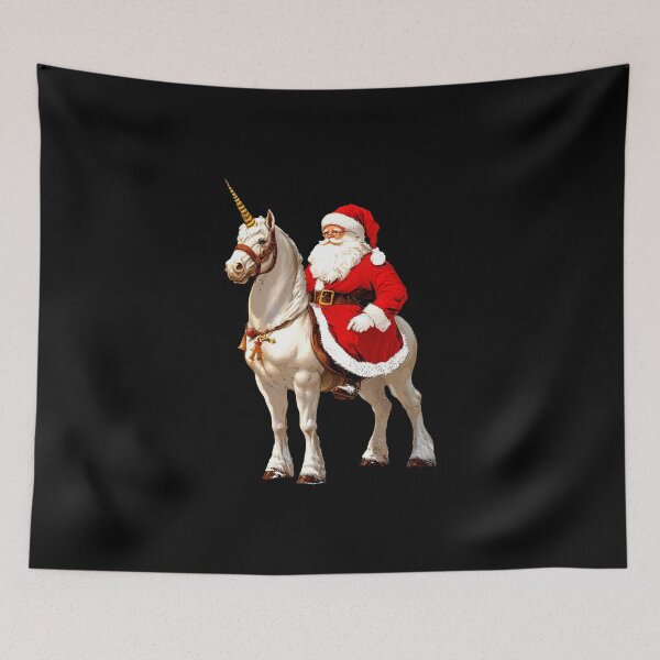 Item preview, Rider Christmas / Santa Unicorn designed and sold by Soulskier.